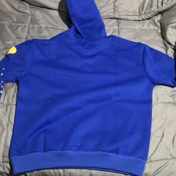 Spider Worldwide TC Blue 555 Sp5der Men’s Large Pullover Hoodie - Picture 3 of 3